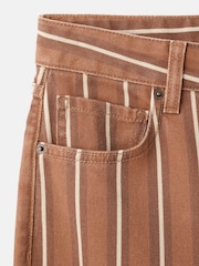 Mango Brown Stripe Loose Fit Jeans - Image 2 of 2