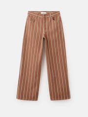 Mango Brown Stripe Loose Fit Jeans - Image 5 of 6