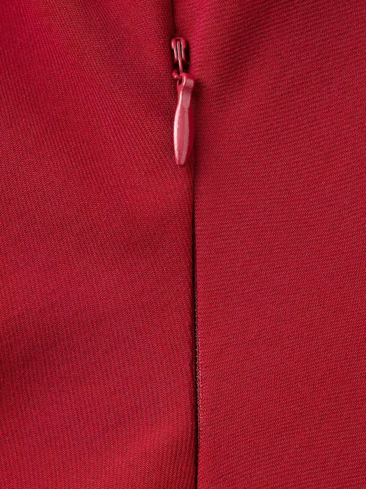 Mango Red Fine Knit Side Slit Maxi Dress - Image 7 of 7