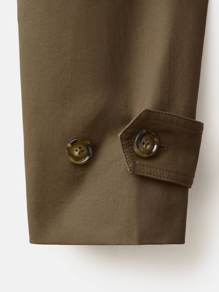 Mango Brown Funnel Neck Belted Trench Coat - Image 5 of 5 Mango Brown Funnel Neck Belted Trench Coat - Image 5 of 5