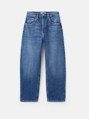 Mango Blue Barrel Leg Jeans - Image 6 of 7