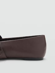 Mango Brown Buckle Ballet Pumps - Image 3 of 3