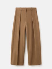 Mango Brown Stripe Stitch Suit Trousers - Image 4 of 5