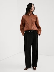 Mango Black Straight Leg Trousers - Image 3 of 7