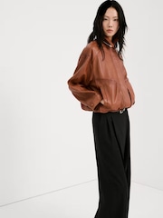 Mango Black Straight Leg Trousers - Image 4 of 7