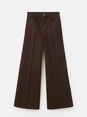 Mango Brown Wide Leg Jeans - Image 1 of 2