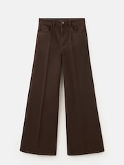 Mango Brown Wide Leg Jeans - Image 6 of 7