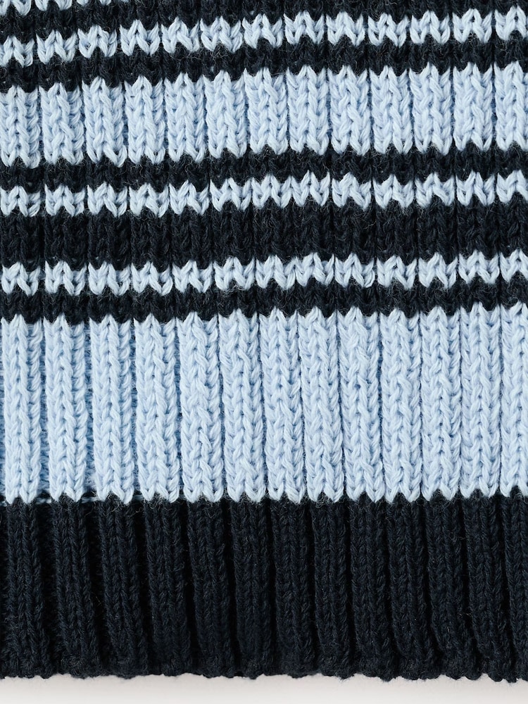 Mango Blue Long Sleeve Striped Knit Cardigan - Image 4 of 4