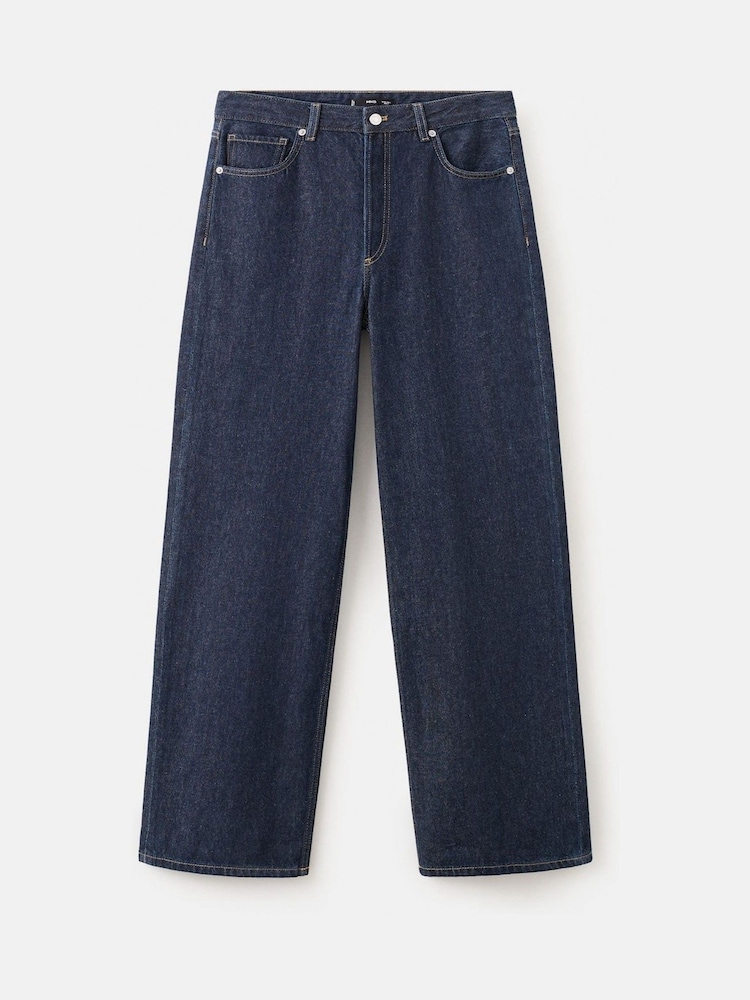 Mango Blue Straight Leg Jeans - Image 1 of 2