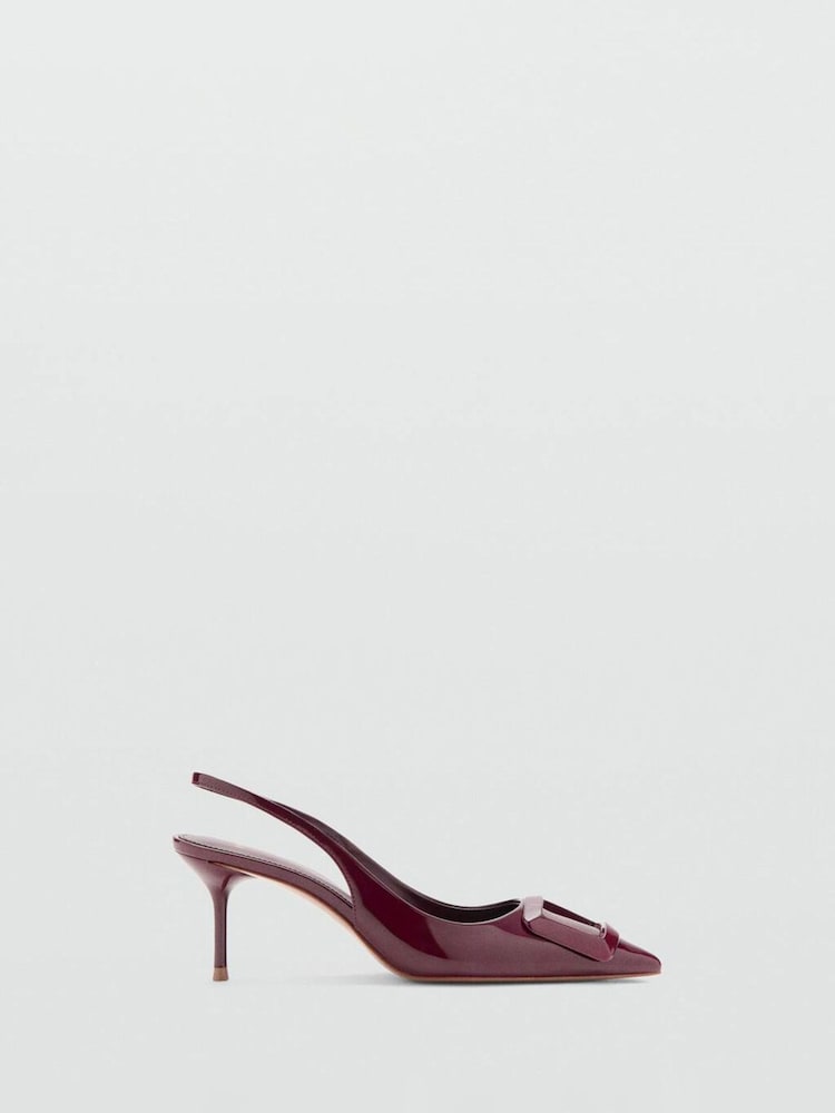 Mango Red Patent Point Kitten Heels - Image 1 of 2