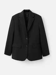 Mango Black Straight Blazer with Flap Pockets - Image 5 of 6