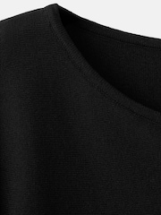Mango Black Long Sleeve Cape Top - Image 6 of 6