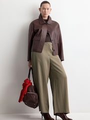 Mango Nude Pleat Front Suit Trousers - Image 3 of 6