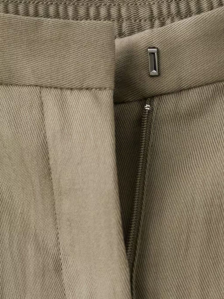 Mango Nude Pleat Front Suit Trousers - Image 6 of 6