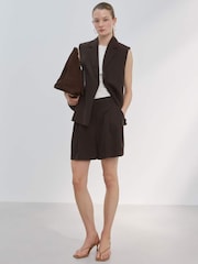 Mango Brown Tailored Waistcoat - Image 4 of 6