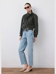 Mango Blue Straight Leg Jeans - Image 4 of 6