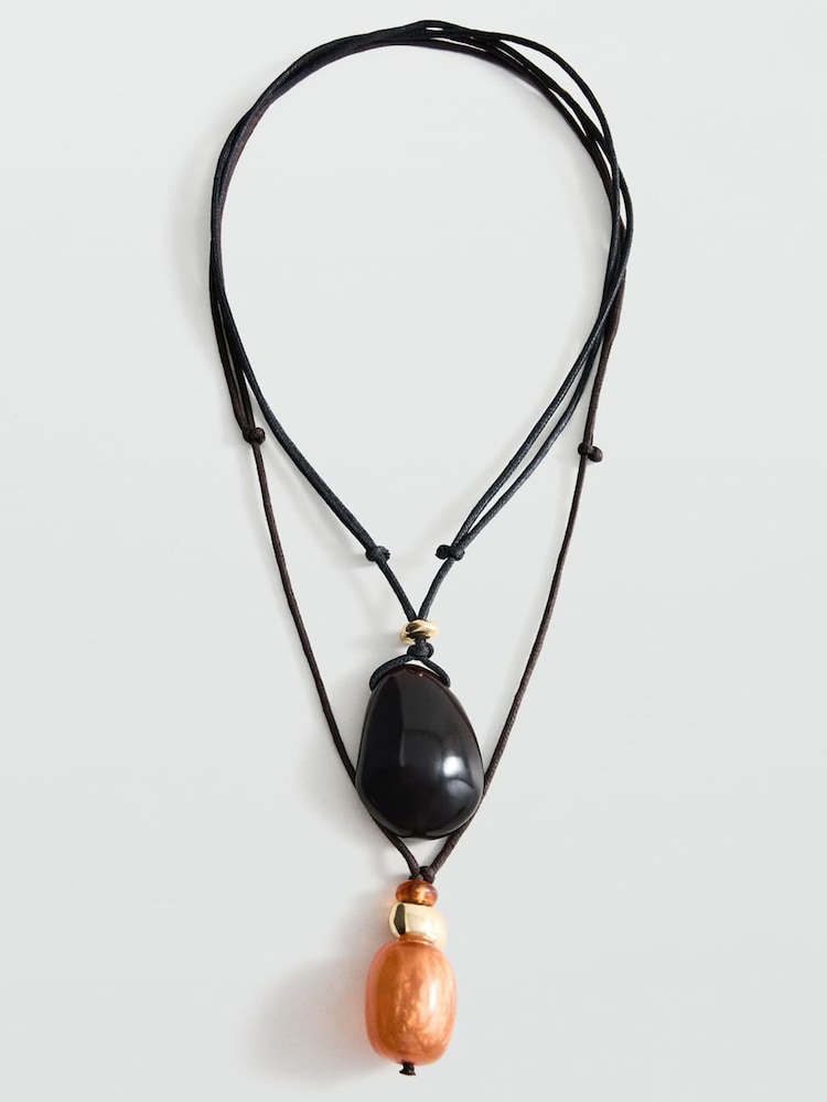 Mango Brown Pendant Double Necklace - Image 1 of 2