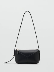 Mango Black Small Panel Shoulder Bag - Image 1 of 3
