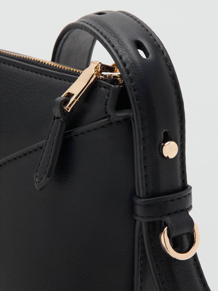 Mango Black Small Panel Shoulder Bag - Image 3 of 3