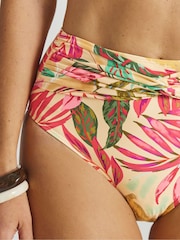 Simply Be Pink Magisculpt Twist Front High Waist Bikini - Image 4 of 4