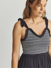 Simply Be Black Shirred Beach Dress - Image 4 of 4