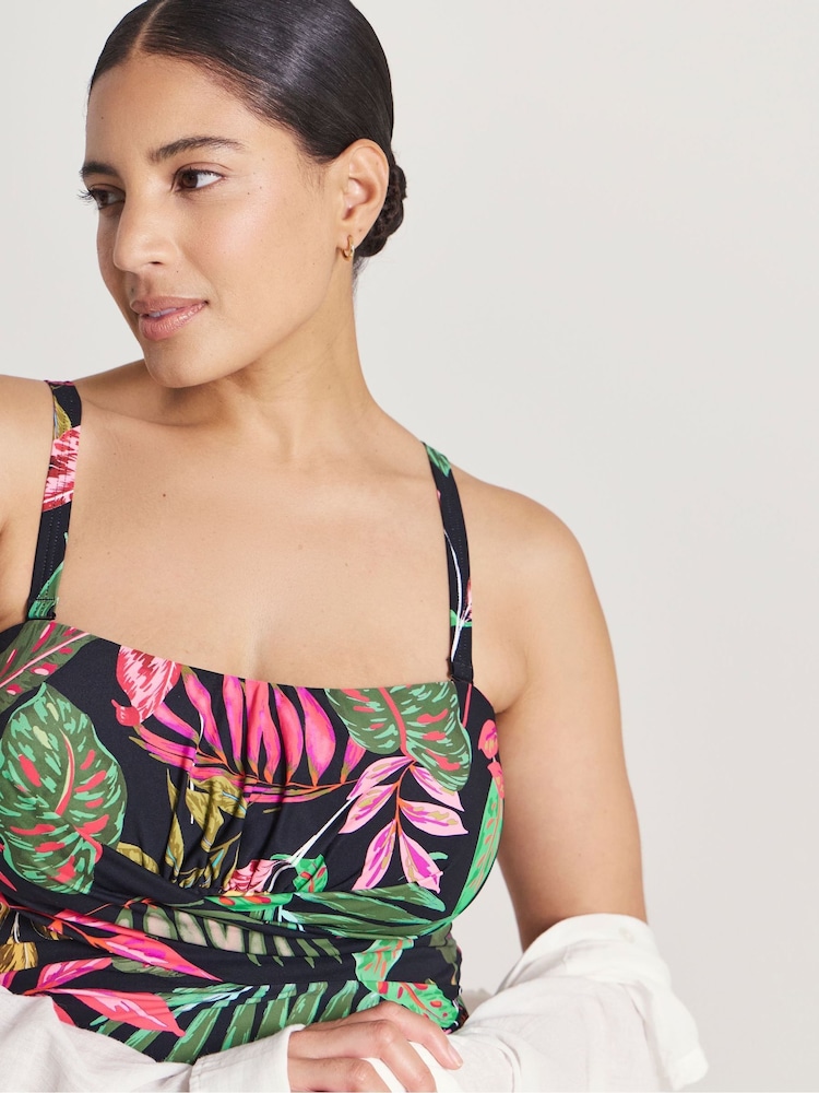 Simply Be Black Magisculpt Bandeau Swimsuit - Image 4 of 4