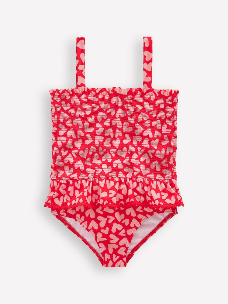 Boden Peplum Smocked Heart Swimsuit - صورة 1 من 3