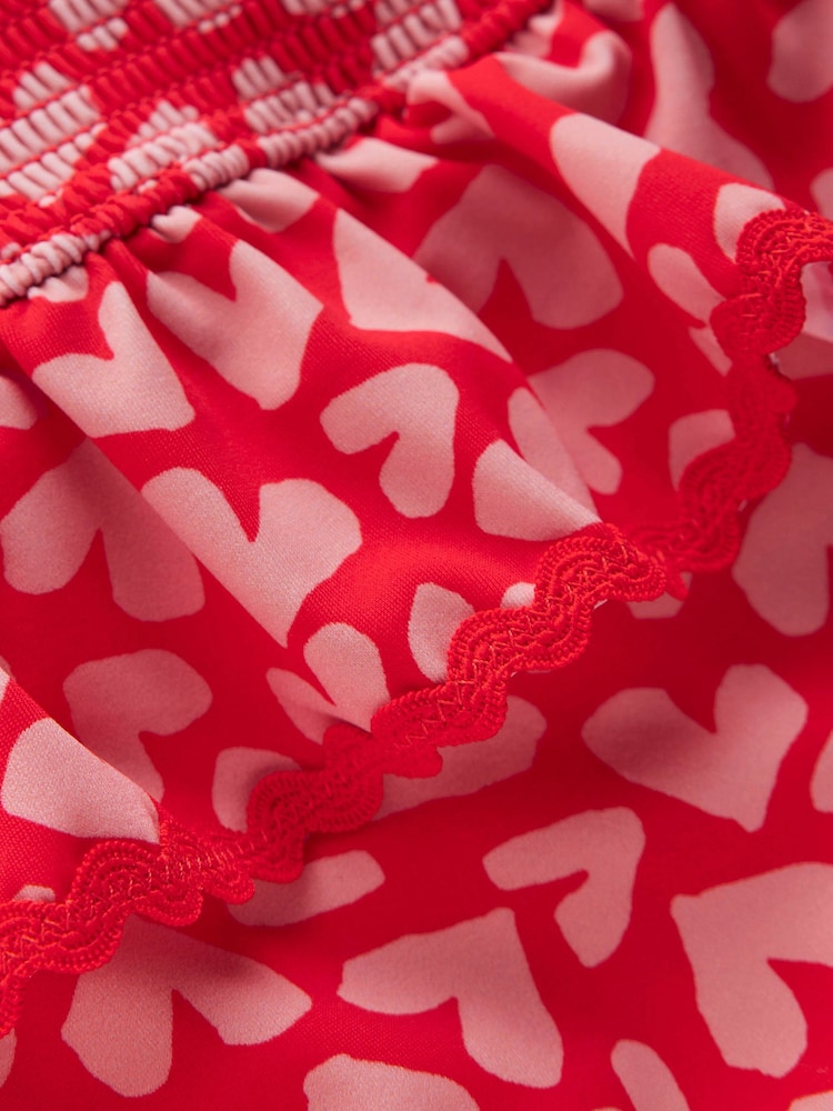 Boden Peplum Smocked Heart Swimsuit - صورة 3 من 3