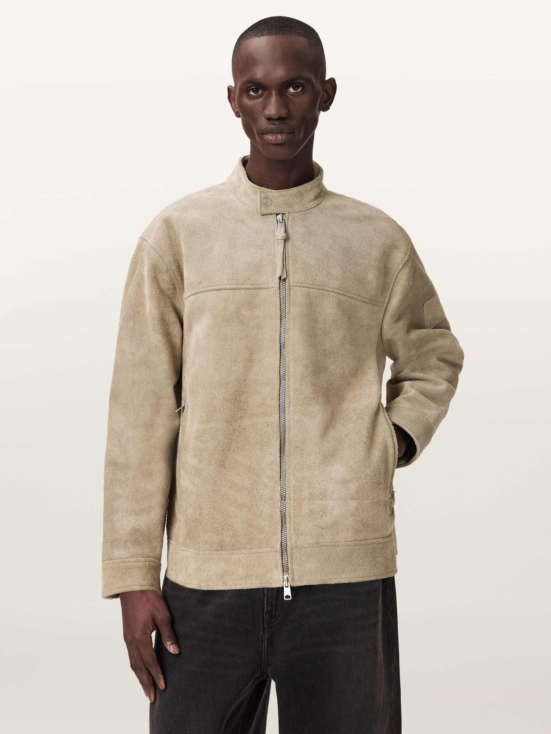 Buy AllSaints Brown Felix Racer Jacket from the Next UK online shop