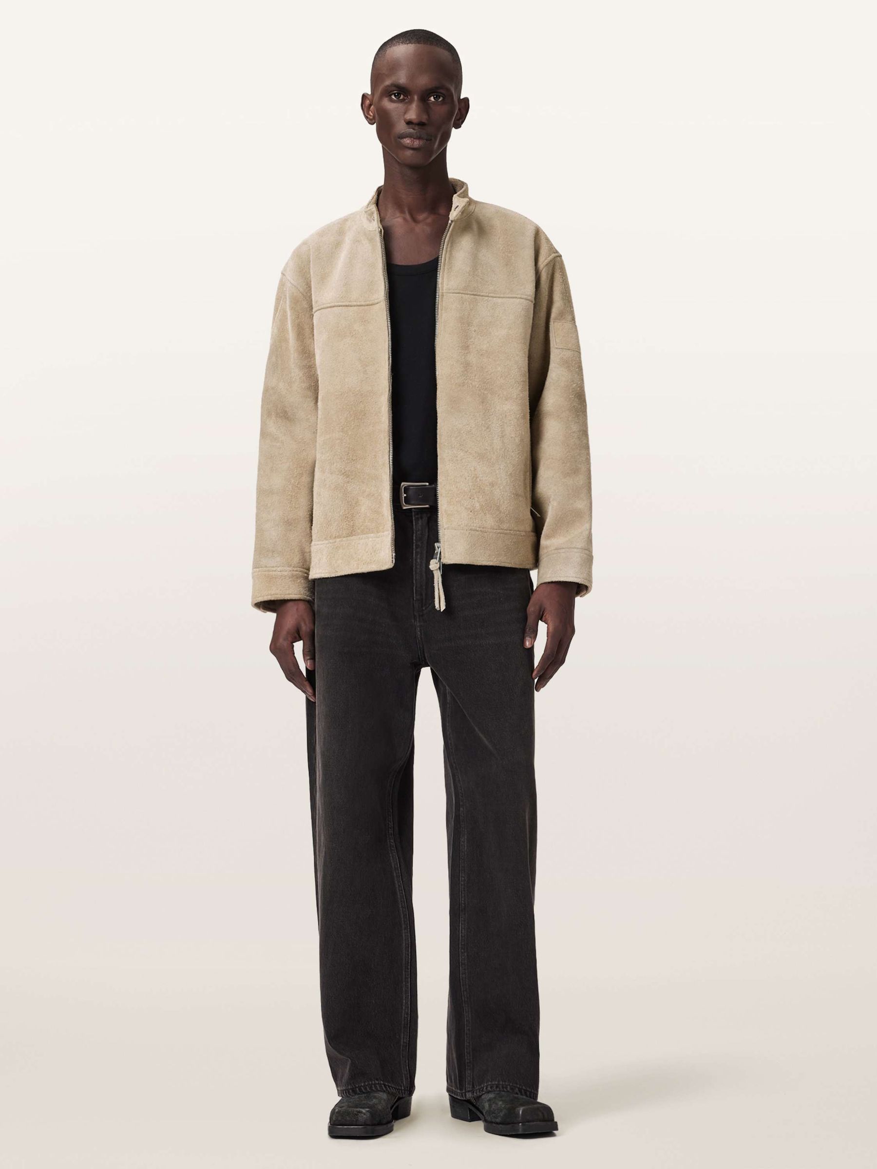 Buy AllSaints Brown Felix Racer Jacket from the Next UK online shop