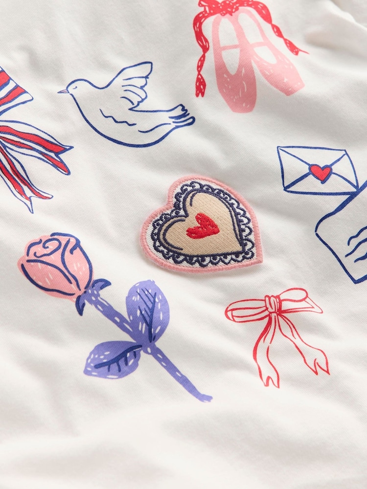 Boden Pretty Frill Valentines T-Shirt - صورة 3 من 3