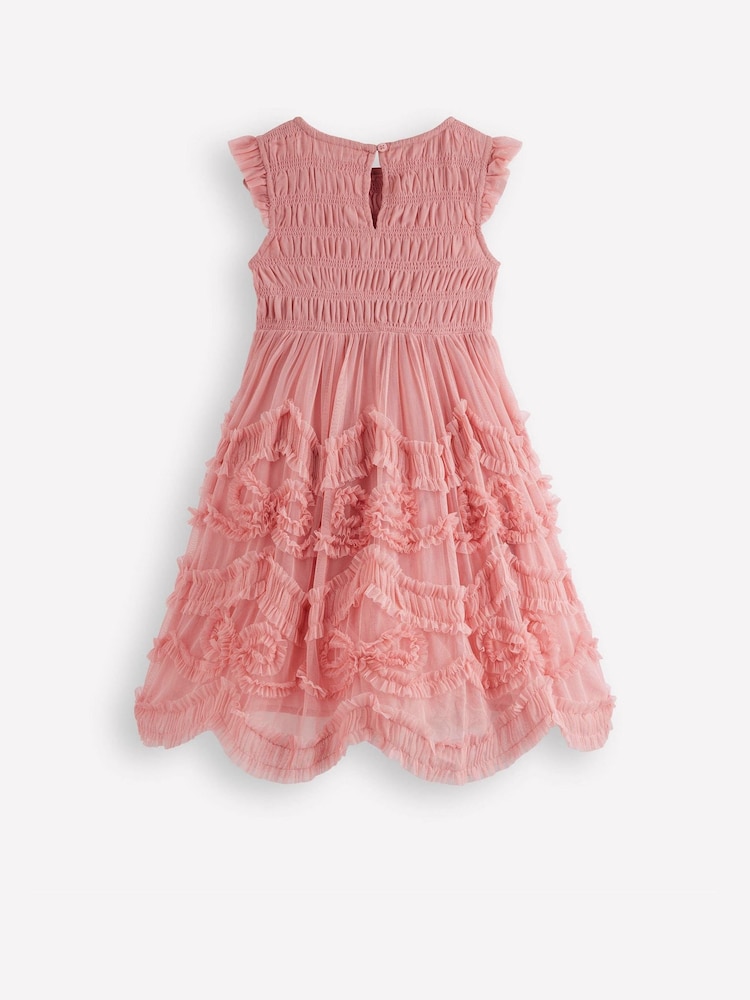 Boden Pink Tulle Bow Occasion Dress - Image 2 of 3 Boden Pink Tulle Bow Occasion Dress - Image 2 of 3