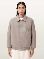 AllSaints Brown Royce Jacket - Image 1 of 6