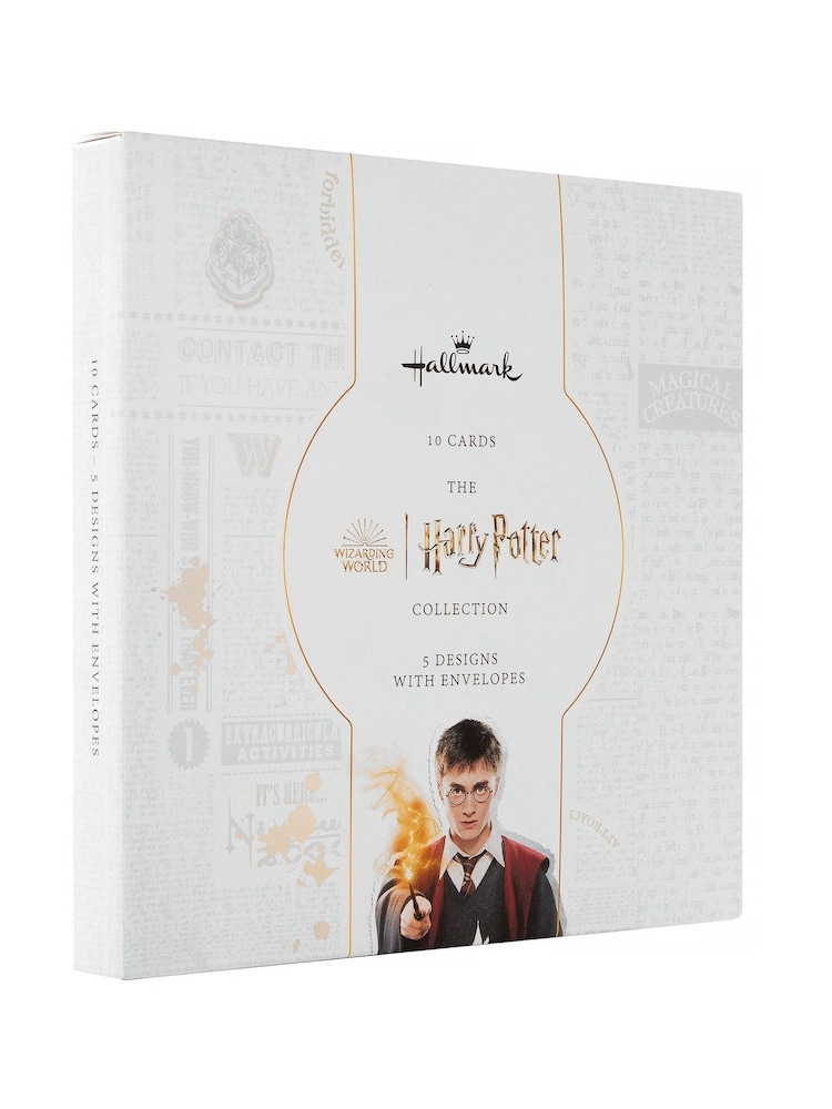 Hallmark 10 Pack White Harry Potter Cards In 5 Designs - Image 2 of 4
