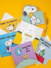 Hallmark 10 Pack White Peanuts Snoopy Cards In 5 Designs - Image 1 of 4