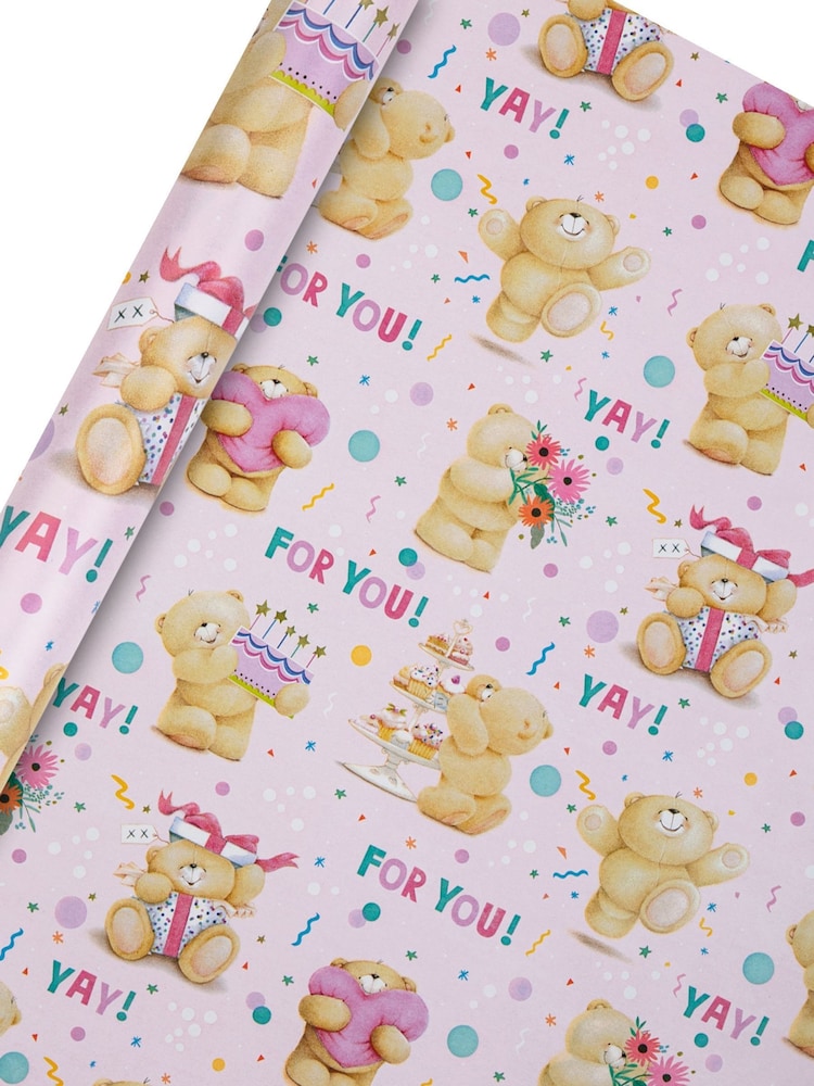 Hallmark 3 x 2m Pink Yay! Forever Friends Wrapping Paper - Image 6 of 6