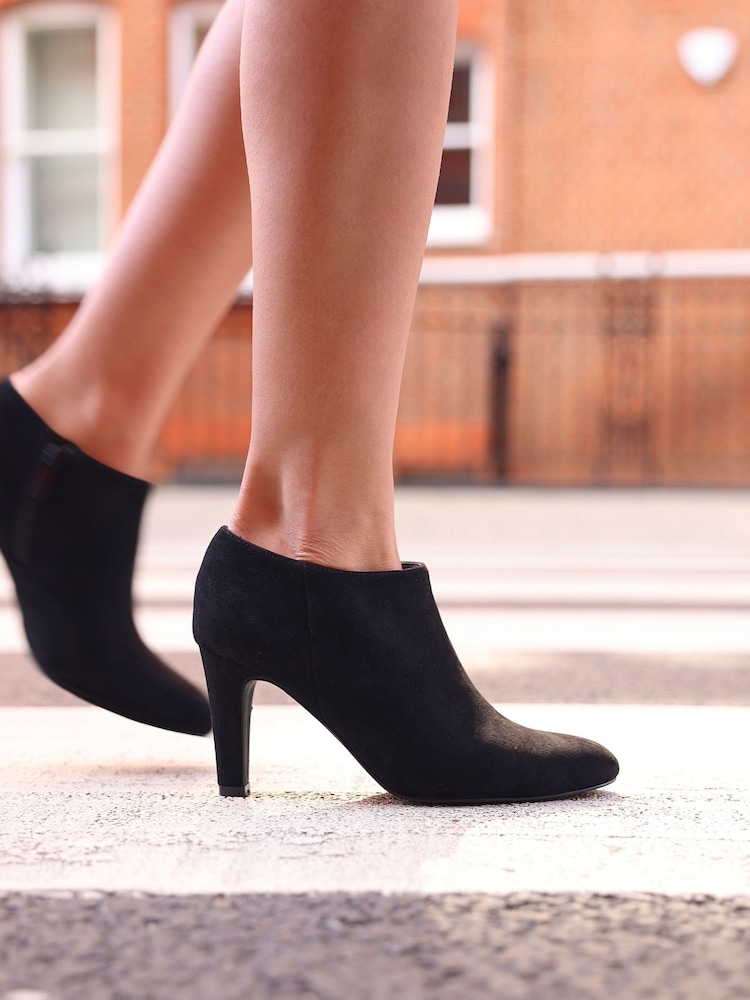 Linzi Black Wise Ankle Bootie With Stiletto Heel - Image 1 of 5 Linzi Black Wise Ankle Bootie With Stiletto Heel - Image 1 of 5