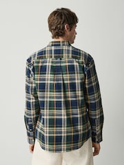 Navy Long Sleeve Check Overshirt - Image 3 of 8