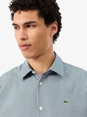 Verde de pădure - Cămașă Lacoste în carouri cu croială clasică - Imaginea 3 din 6