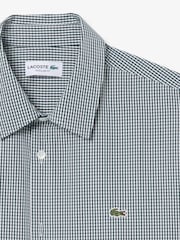 Verde de pădure - Cămașă Lacoste în carouri cu croială clasică - Imaginea 4 din 6