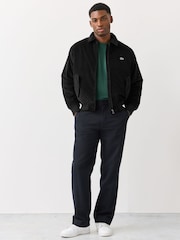 Lacoste Black Padded Corduroy Aviator Jacket - Image 2 of 6