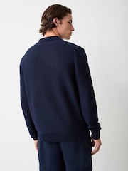 Lacoste Blue Classic Fit Long Sleeved Knitted Polo Shirt - Image 3 of 7