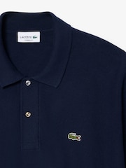 Lacoste Blue Classic Fit Long Sleeved Knitted Polo Shirt - Image 6 of 7