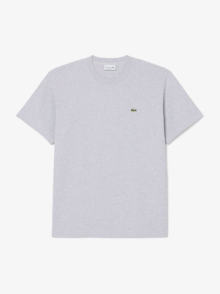 Lacoste Grey Heavyweight Relaxed Fit Jersey T-Shirt - Image 1 of 3