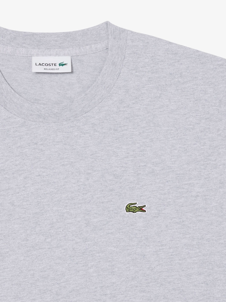 Lacoste Grey Heavyweight Relaxed Fit Jersey T-Shirt - Image 2 of 3