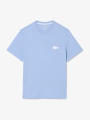 Albastru - Tricou Lacoste Lounge cu mânecă scurtă și imprimeu crocodil - Imaginea 5 din 7