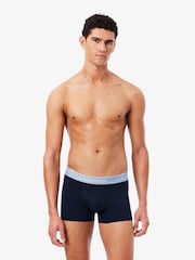 Lacoste Blue Cotton Stretch Trunks 3 Pack - Image 4 of 6