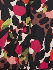 Love & Roses Multi Animal Drop Waist Midi Shirt Dress - Image 5 of 5