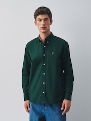 Green Regular Fit Oxford Long Sleeve Shirt - Image 1 of 11