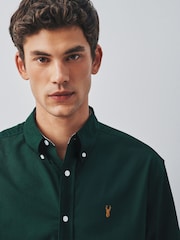 Green Regular Fit Oxford Long Sleeve Shirt - Image 4 of 11